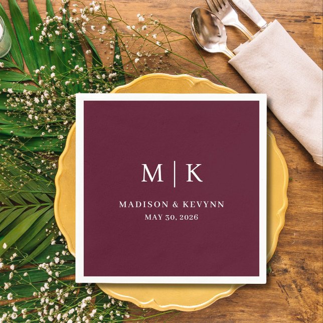 Minimal och Chic | Bröllop Napkins Pappersservett (Skapare uppladdad)