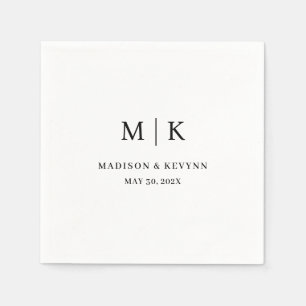 Minimal och Chic Bröllop Napkins Pappersservett