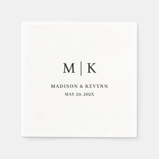 Minimal och Chic | Bröllop Napkins Pappersservett