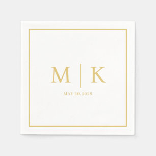 Minimal och Chic Bröllop Napkins Pappersservett