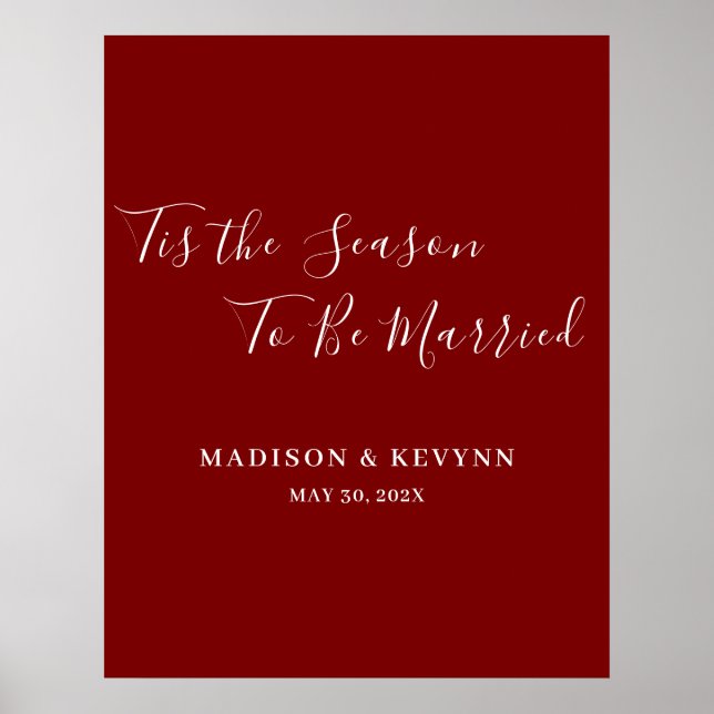 Minimal och Chic | BRÖLLOP Poster (Framsidan)