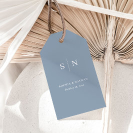 Minimal och Chic | Dusty Blue Bröllop Presentetikett