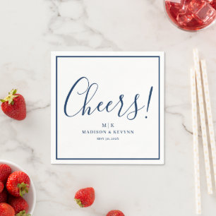 Minimal och Chic för Cheers   Bröllop Napkins Pappersservett