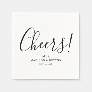 Minimal och Chic för Cheers   Bröllop Napkins Pappersservett