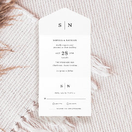 Minimal och Chic | Svartvit Bröllop