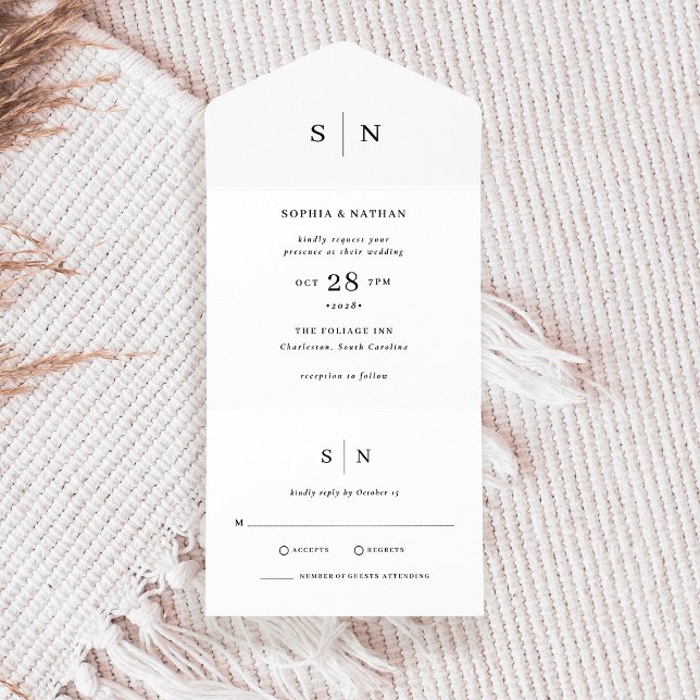 Minimal och Chic | Svartvit Bröllop (Skapare uppladdad)