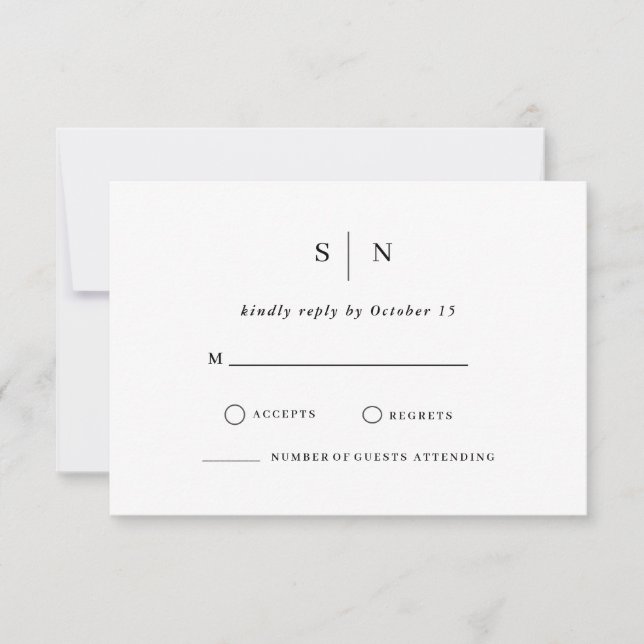 Minimal och Chic | Svartvit Bröllop OSA Ca (Framsida)
