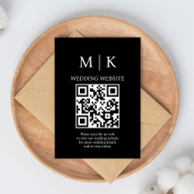 Minimal och Chic | Svartvit QR-kod Bröllop