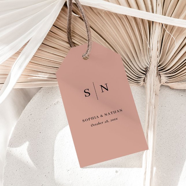 Minimal och Chic | Terracotta Bröllop Presentetikett (A modern and minimalist gift tag for your wedding)