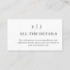 Minimal och Chic | Uppgifter om Svarta och vita Br Tilläggskort