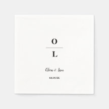 Minimal och Chic vit och svart Bröllop