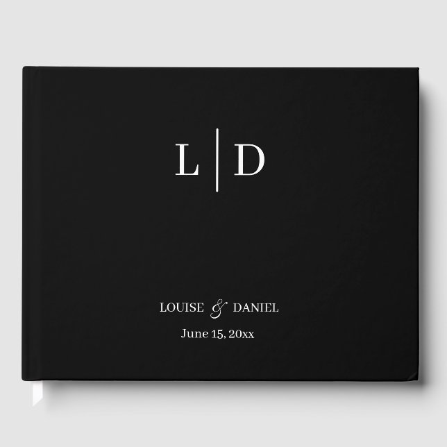 Minimal och enkel Personlig Bröllop Gästböcker (Framsida)