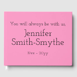 Minimal och grundläggande begravnings-/minnesgäst  gästböcker