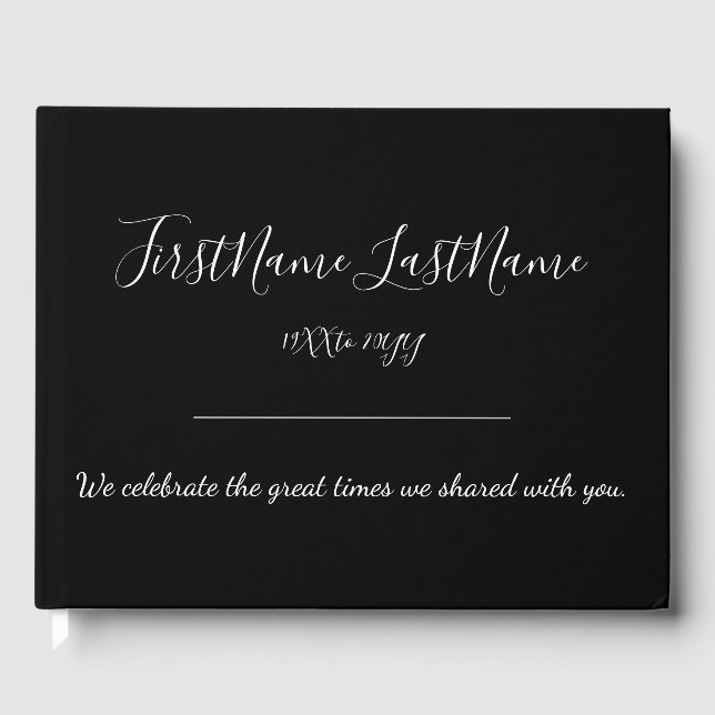 Minimal och journalfull minnesbok gästböcker (Framsida)