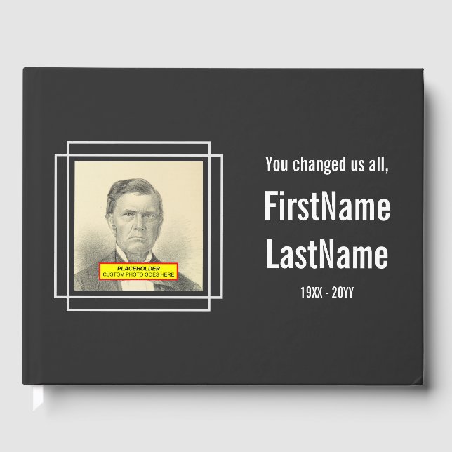 Minimal och journalfull minnesbok gästböcker (Framsida)