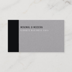 minimal och modern elegant svart/grått visitkort
