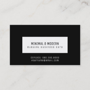 minimal och modern elegant svart visitkort