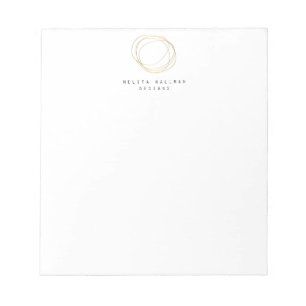 Minimal och modern Logotyp för Guld Designer Scrib Anteckningsblock