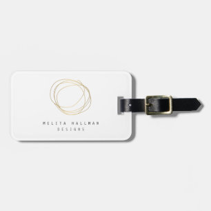 Minimal och modern Logotyp för Guld Designer Scrib Bagagebricka