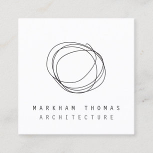 Minimal och modern Logotyp för skript för designer Fyrkantigt Visitkort