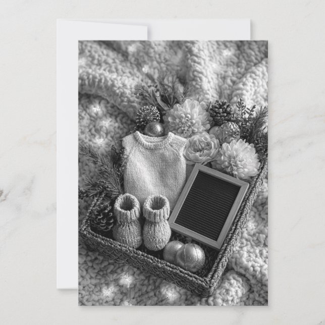 Minimal och modern Sprinkle | Baby Firande Inbjudningar (Framsida)