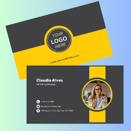 Minimal och Professionell Business Photo Logotyp Visitkort