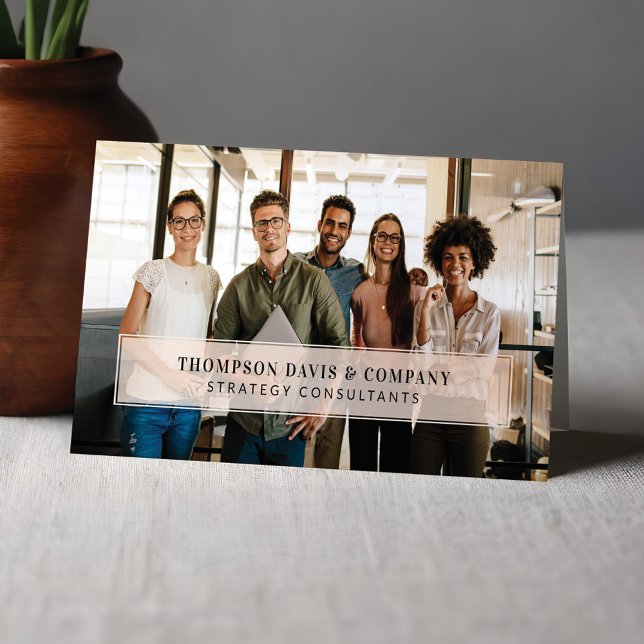 Minimal och Professionell - medarbetarfoto Visitkort (Minimal & Professional Employee Business Photo Business Card)