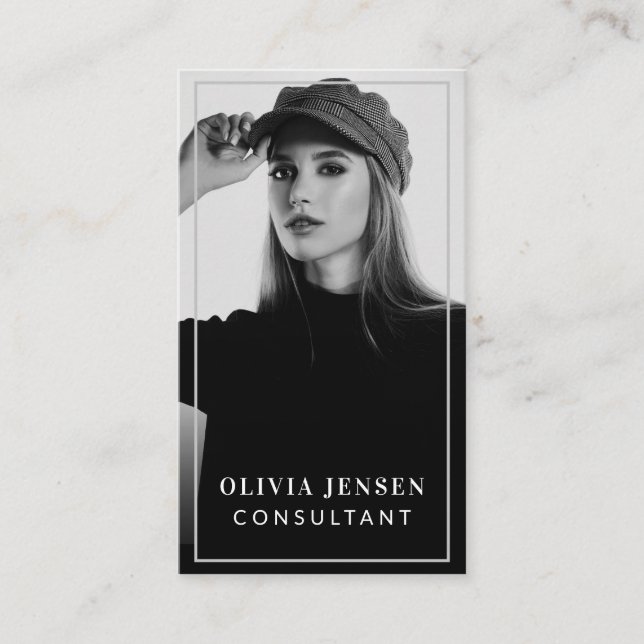 Minimal och Professionell - medarbetarfoto Visitkort (Framsida)