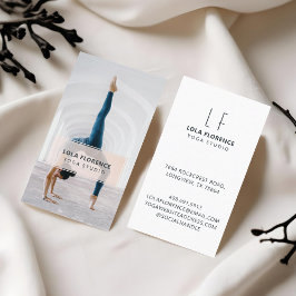 Minimal och Professionell Photo Yoga Studio Fitnes Visitkort