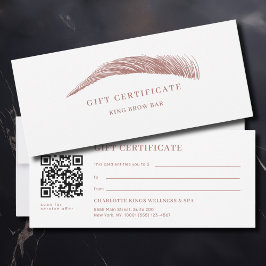 Minimal Ögonbrynssalong QR-kod presentbevis
