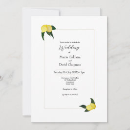 Minimal Oil Painted Lemons Invitation Inbjudningar