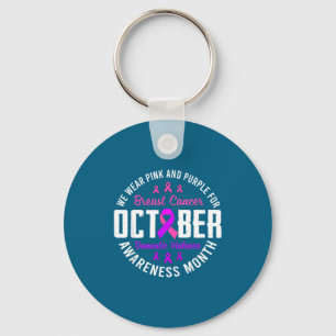 Minimal Oktober Bröstcancer Våld i Hemnäsmiljö Nyckelring