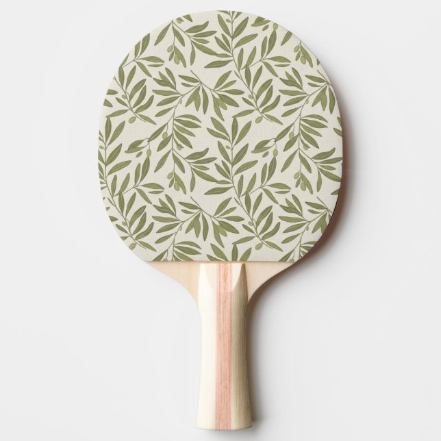 Minimal Olive Branch Pattern Pingisracket (Framsidan)