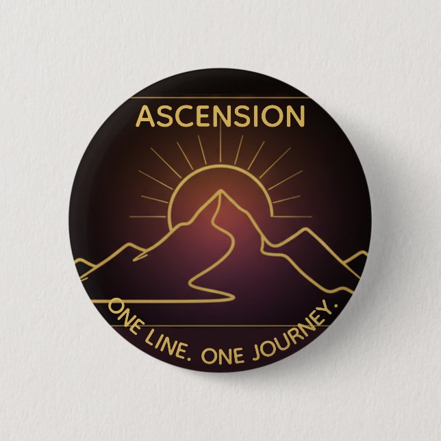 Minimal One-Stroke Mountain Ridge | Sunrise Line Knapp (Framsida)