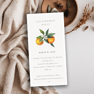 Minimal Orange Boho Fauna oavsett ålder Födelsedag Tack Kort