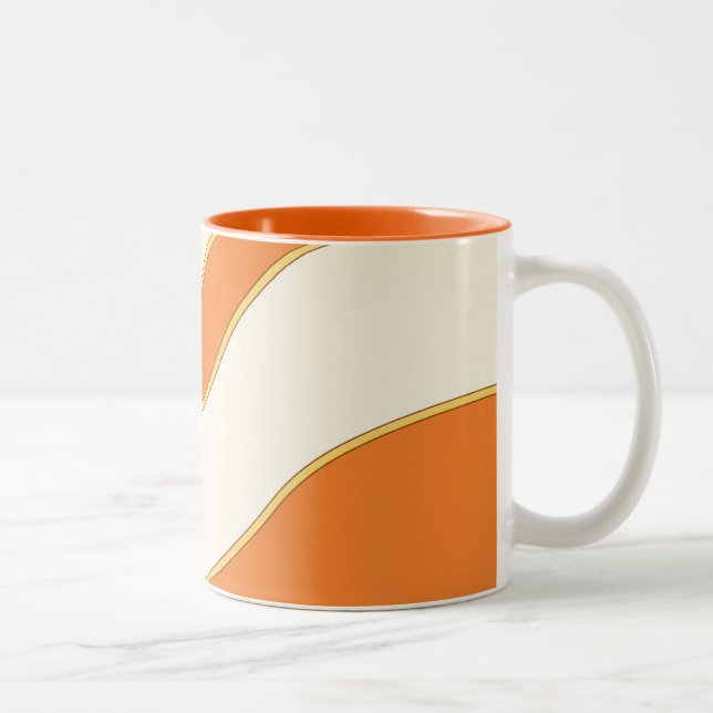 Minimal orange våg accent kopp (Höger)