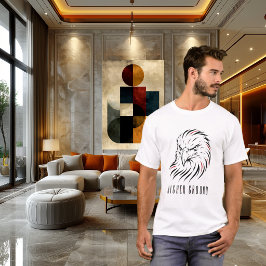Minimal Örn Linje Konst T Shirt