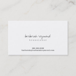 minimal översättare (anpassningsbar-yrke) grundläg visitkort