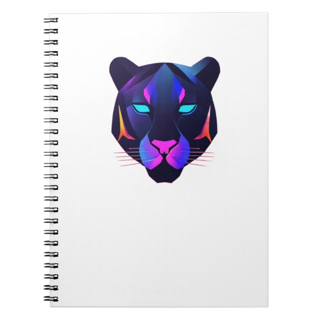 Minimal panter abstrakt logotyp | Modern lyx  Anteckningsbok (Framsidan)
