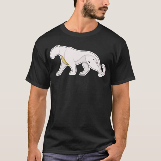 Minimal panter Symbol | Abstrakt djurikon T Shirt (Framsida)