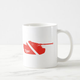 Minimal Panzerkampfwagen VI, röd - vit Kaffemugg