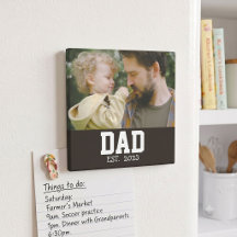 Minimal Pappa Establderad Fars Dag Present Magnet