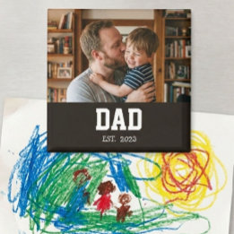 Minimal Pappa Establisherad Fadersdagspresent Magn Magnet