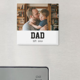 Minimal Pappa Etablerad Fars Dag Present Magnet