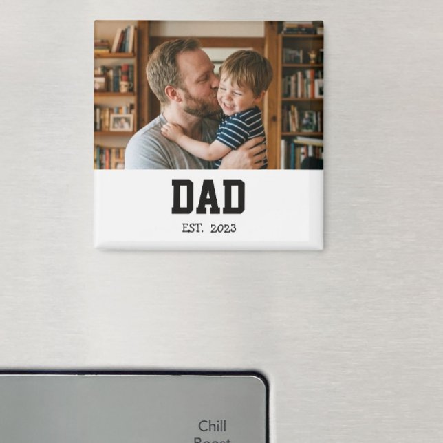 Minimal Pappa Etablerad Fars Dag Present Magnet (Skapare uppladdad)