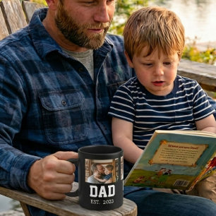 Minimal Pappa Etablerad Foto Fars Dag Present Kaffemugg