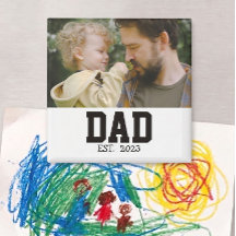 Minimal Pappa Grundad Fars Dag Present Magnet