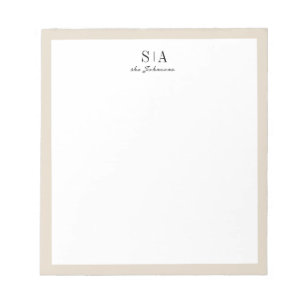 Minimal par monogram personlig Stationery N Anteckningsblock