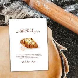Minimal Paris Bakery Pastry Croissant Baby Shower Tack Kort