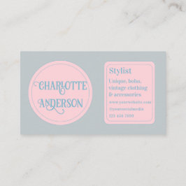 Minimal Pastel-Anpassningsbar för mode Stylist Visitkort